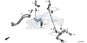 CRF1000AG CRF1000 - Africa Twin - ABS Europe Direct - (ED) drawing PEDAL