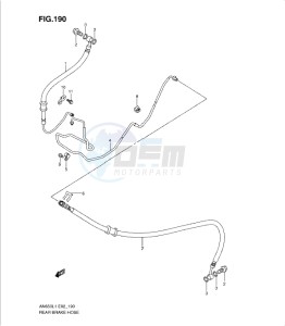 AN650 drawing REAR BRAKE HOSE (AN650AL1 E19)