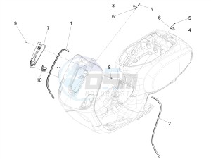 SXL 150 4T 3V CARB drawing Front shield