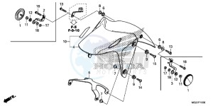 CB500XE CB500X ABS UK - (E) drawing FRONT FENDER