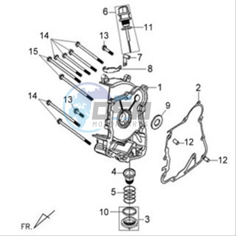 CRANKCASE RIGHT / START MOTOR