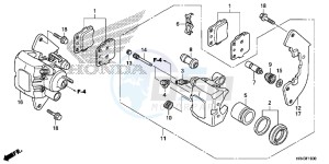 TRX500FM2F TRX500FM U drawing FRONT BRAKE CALIPER