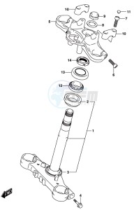 DL250 drawing STEERING STEM