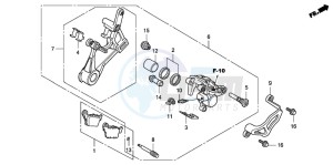 CRF150R CRF150R drawing REAR BRAKE CALIPER