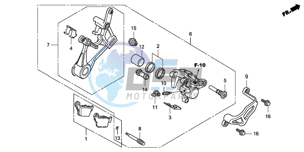 REAR BRAKE CALIPER