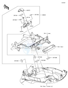 VERSYS 1000 KLZ1000BHF XX (EU ME A(FRICA) drawing Accessory(U-Lock Bracket)