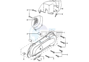 ZENITH LN/LS - 50 cc drawing CRANKCASE COVER