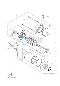 YXM700E YXM700PHE VIKING EPS HUNTER (1XPB) drawing STARTING MOTOR