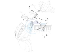 LIBERTY 150 150 IGET 4T 3V IE ABS (APAC) drawing Front headlamps - Turn signal lamps