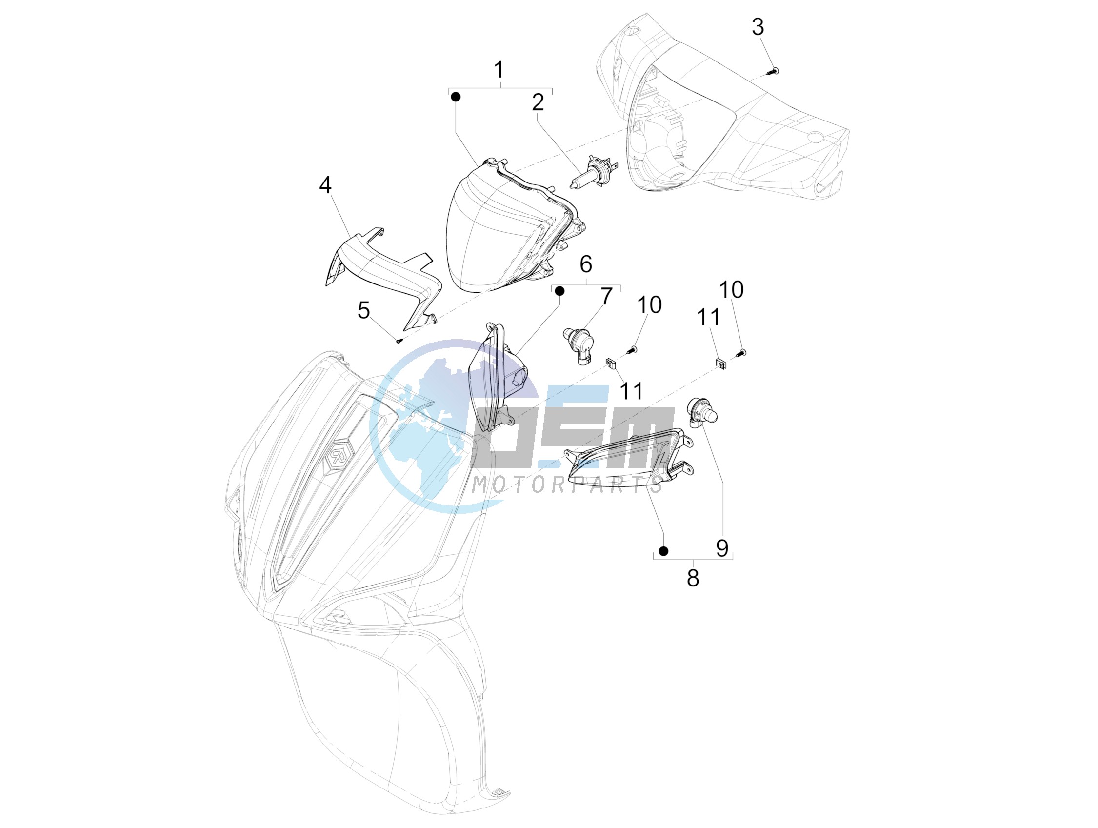 Front headlamps - Turn signal lamps