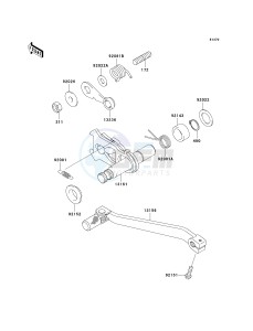 KLX 300 A [KLX300R] (A6F-A7A) A6F drawing GEAR CHANGE MECHANISM