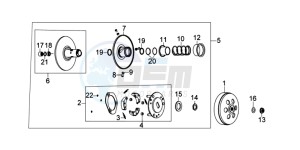 JOYRIDE 200 EFI drawing DRIVE PULLEY / V-BELT