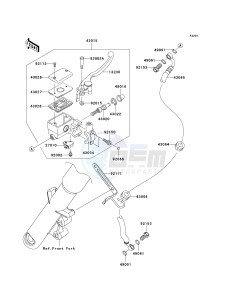 VN 900 D[VULCAN 900 CLASSIC LT] (6F-9F) D8F drawing FRONT MASTER CYLINDER