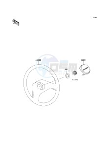 KAF 620 F MULE 3020 TURF (F1-F3) MULE 3020 TURF drawing STEERING WHEEL