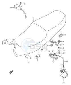 GSX750F (E2) drawing SEAT (MODEL K L M N P R)