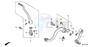 CRF150R9 Europe Direct - (ED) drawing PEDAL/KICK STARTER ARM