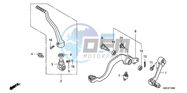 PEDAL/KICK STARTER ARM