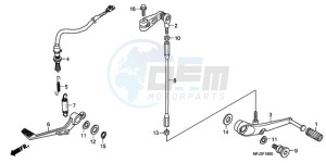 CBR600RR9 Korea - (KO) drawing BRAKE PEDAL/CHANGE PEDAL