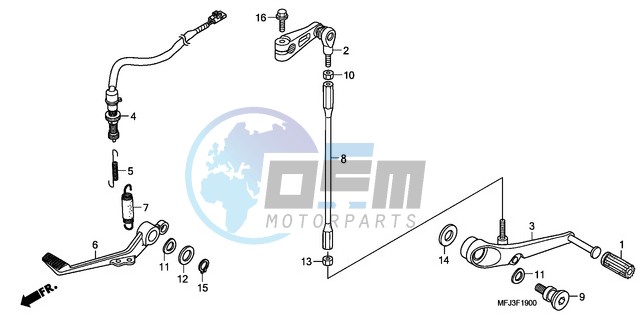 BRAKE PEDAL/CHANGE PEDAL