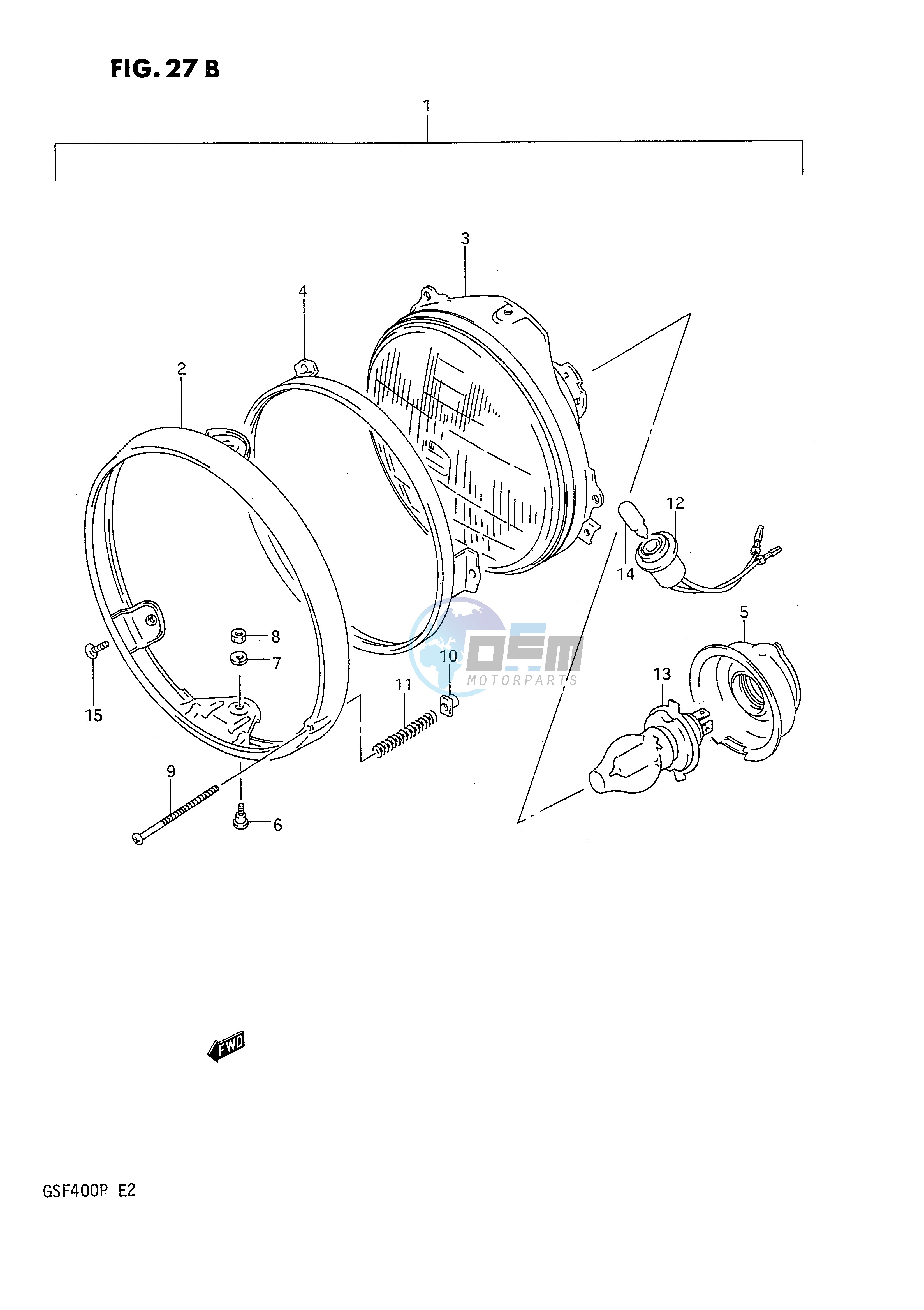 HEADLAMP (MODEL P E4,E16,E21,E22,E25,E34,E53)