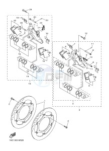 FJR1300AE FJR1300-AE (2PD1 2PD2 2PD6) drawing FRONT BRAKE CALIPER