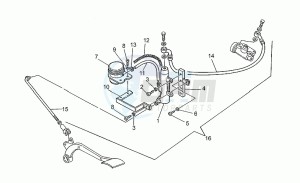 California III 1000 Iniezione Iniezione drawing Rear brake m.cyl. Mod.