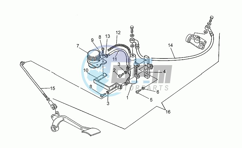 Rear brake m.cyl. Mod.