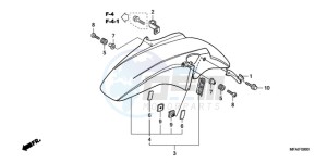 CBF1000S9 UK - (E / ABS MKH) drawing FRONT FENDER