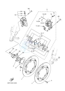 MTM850 MTM-850 XSR900 (B90W) drawing FRONT BRAKE CALIPER