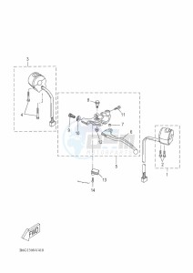 XSR125 MTM125 (BFG1) drawing HANDLE SWITCH & LEVER