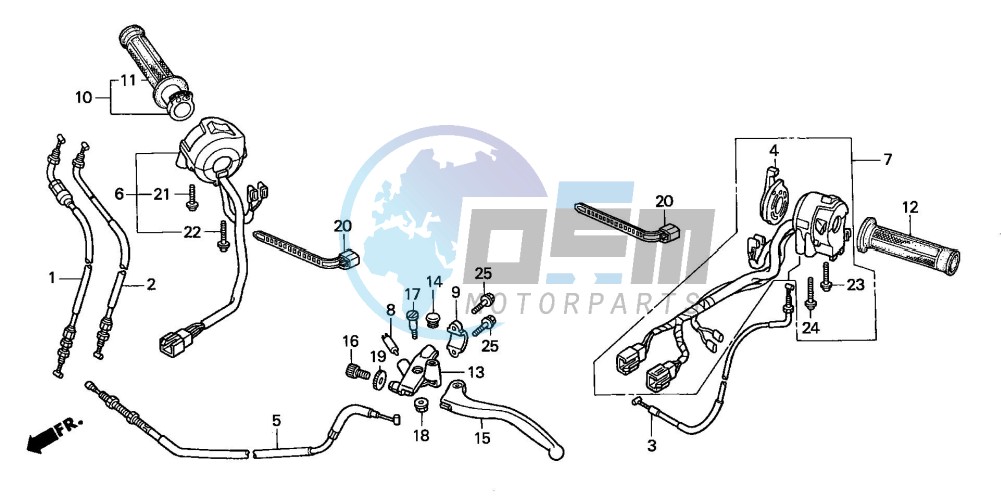 HANDLE LEVER/SWITCH/ CABLE (CB600F22)