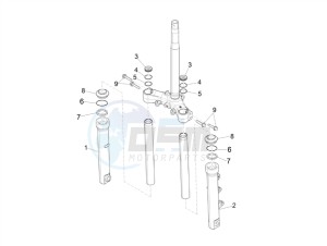 MEDLEY 150 4T IE ABS E4-2016-2018 (EMEA) drawing Fork's components (Kayaba)