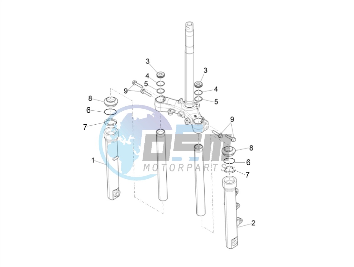 Fork's components (Kayaba)