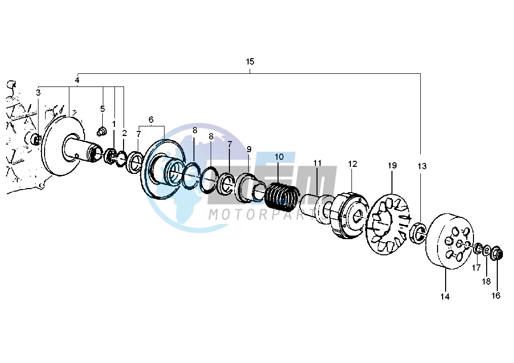 Driven pulley