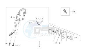 V7 Racer 750 drawing Lock hardware kit