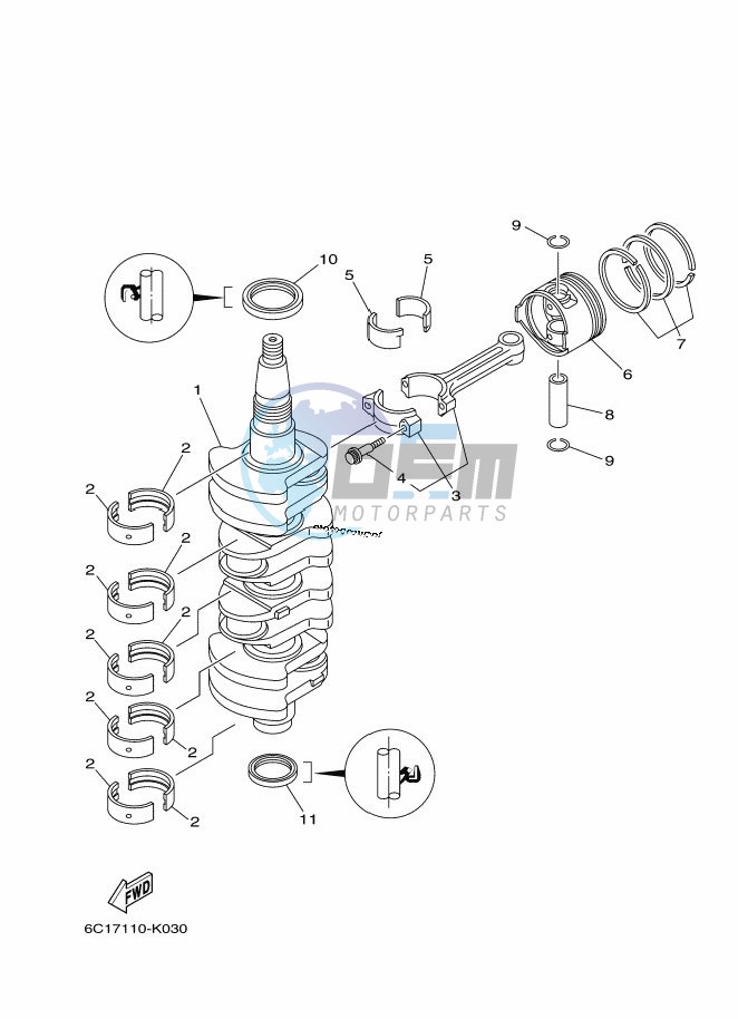 CRANKSHAFT--PISTON