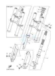 TT-R50 TT-R50E (2CJE 2CJF 2CJG) drawing FRONT FORK