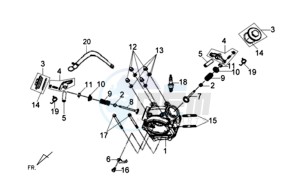 SYMPHONY SR50 drawing CYLINDER HEAD CPL