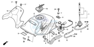 CBR125RW drawing FUEL TANK (CBR125R/RS/RW5/RW6/RW8)