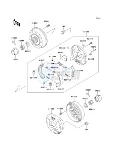 KAF 300 D [MULE 520] (D1-D2) [MULE 520] drawing REAR HUBS_BRAKES