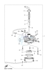 YFM90R YFM09RYXH (BD36) drawing CARBURETOR