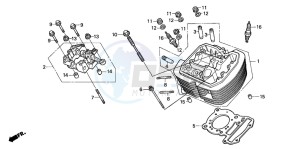 VT750CA drawing FRONT CYLINDER HEAD