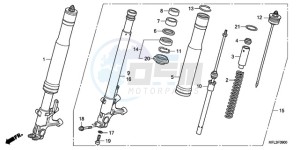 CBR1000RR9 BR / MME - (BR / MME) drawing FRONT FORK