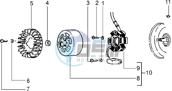 Flywheel magneto