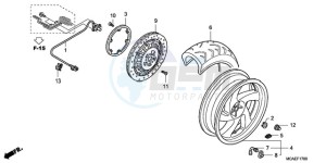 GL18009 Australia - (U) drawing REAR WHEEL