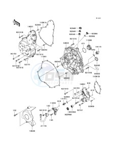 ER 650 A [ER-6N (AUSTRALIAN] (A6F-A8F) A8F drawing ENGINE COVER-- S- -