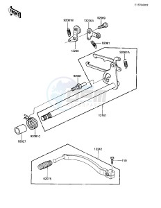 KZ 305 B [CSR BELT] (B1) [CSR BELT] drawing GEAR CHANGE MECHANISM