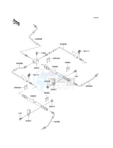 KAF 620 F MULE 3020 TURF (F1-F3) MULE 3020 TURF drawing BRAKE PIPING