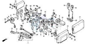 ST1100A drawing COWL STAY (ST1100AT/AV/AW)