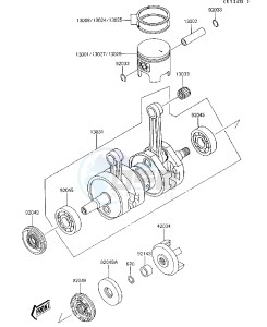 JB 650 A [JET MATE] (A1-A2) [JET MATE] drawing CRANKSHAFT_PISTON-- S- -